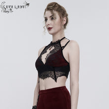 Load image into Gallery viewer, ECST005 Burgundy halter sexy lingerie