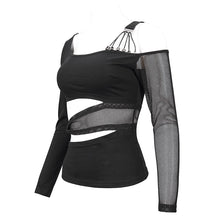 Load image into Gallery viewer, TT175 Hollow out waist Bandage strapless long-sleeved T-shirt