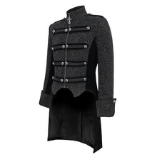 Load image into Gallery viewer, CT19901 Gothic dark pattern four-breasted black coat