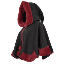 Load image into Gallery viewer, CA02801 Black double-sided woolen contrast color fur shawl with fur