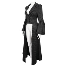 Load image into Gallery viewer, ECT012 GOTHIC women black jacquard thin long coat