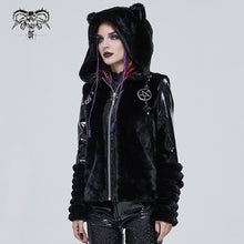 Load image into Gallery viewer, CT183 daily life wowen winter cat ear fur jacket