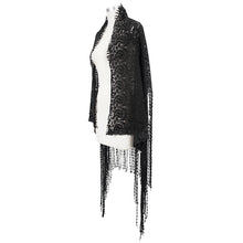 Load image into Gallery viewer, CA023 Lace fringed shawl