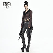 Load image into Gallery viewer, CT170 Wavy pattern Gothic Short Jacket with Detachable Hem