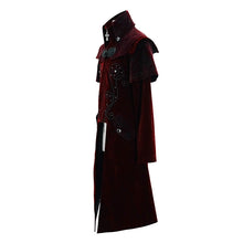 Load image into Gallery viewer, CT13402 Gorgeous gentlemen stand collar red gothic velveteen coat