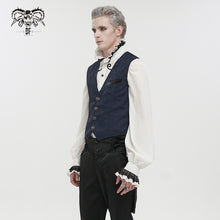 Load image into Gallery viewer, WT06902 Blue gothic men's vest with tail
