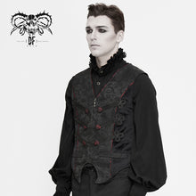 Load image into Gallery viewer, WT05601 dark fringe chinese frog buttons contrast color gothic men short waistcoats