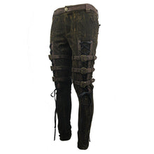 Load image into Gallery viewer, PT091 Steampunk multi-loops embroider lace up legs men trousers