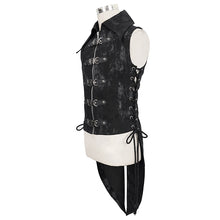 Load image into Gallery viewer, WT068 Irregular Pattern Men's Punk Swallowtail Vest