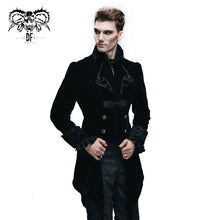 Load image into Gallery viewer, CT02201 western fashion gothic embroidered collar black men velveteen Tuxedo