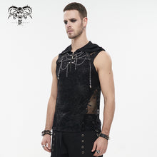 Load image into Gallery viewer, TT201 PUNK Sleeveless men Hoodie with chains