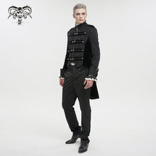 Load image into Gallery viewer, CT19901 Gothic dark pattern four-breasted black coat