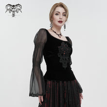 Load image into Gallery viewer, TT193 Gothic Velvet chiffon Long Sleeve Women's T-Shirt