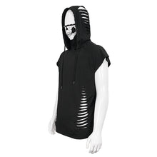 Load image into Gallery viewer, TT213 Turtleneck Mask Skull Printed Raglan Sleeve Hoodie