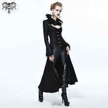 Load image into Gallery viewer, CT07301 Black floral dark pattern embroidered women dress coat