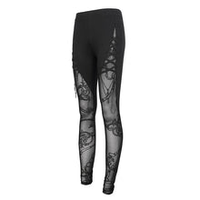 Load image into Gallery viewer, PT193 flocking printed leggings with chain