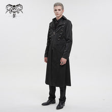 Load image into Gallery viewer, CT196 gothic basic style dark pattern leather trench coat