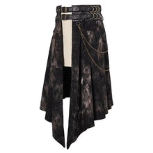 Load image into Gallery viewer, SKT142 Punk corduroy tie-dye men skirt