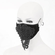 Load image into Gallery viewer, MK019 Gothic black beaded velvet sexy women lace mask
