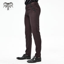 Load image into Gallery viewer, PT13902 wine Gothic wedding men trousers