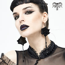 Load image into Gallery viewer, AS093 black roses gothic sexy women earrings