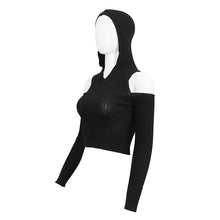 Load image into Gallery viewer, SR012 Strapless hooded woolen knitted sweater