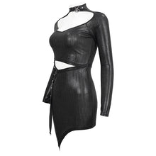 Load image into Gallery viewer, SKT154 fine-grained glossy asymmetric dress