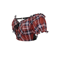 Load image into Gallery viewer, SST019C Scottish red plaid swimsuit blouse