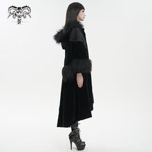 Load image into Gallery viewer, CT203 Gothic oversized shawl fur collar coat