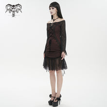 Load image into Gallery viewer, SKT164 Gothic Dark Red Daily Dress