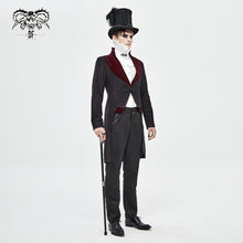 Load image into Gallery viewer, CT173 Gothic black and red bloody embroidered men coat