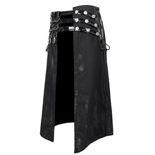 Load image into Gallery viewer, SKT148 Punk patent leather spliced men's kilt