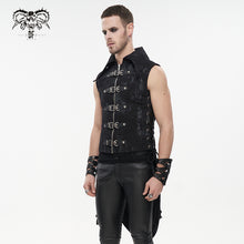 Load image into Gallery viewer, WT068 Irregular Pattern Men's Punk Swallowtail Vest