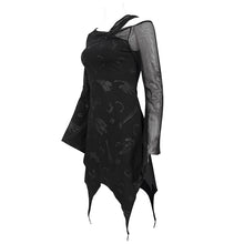 Load image into Gallery viewer, SKT134 Bone printing asymmetric off-the-shoulder dress