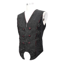 Load image into Gallery viewer, WT05601 dark fringe chinese frog buttons contrast color gothic men short waistcoats