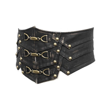 Load image into Gallery viewer, AS06102 metallic bronze steampunk rock men leather belts