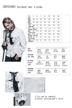 Load image into Gallery viewer, SHT01002 Gothic festival Paisley patterned lace sleeves white gentle men shirts with bow tie