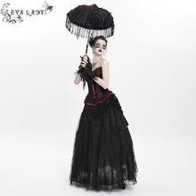 Load image into Gallery viewer, ESKT06701 black branch mesh gothic skirt
