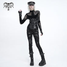 Load image into Gallery viewer, AS312 Punk-style patent leather belt with embossed detailing
