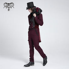 Load image into Gallery viewer, PT13902 wine Gothic wedding men trousers

