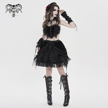 Load image into Gallery viewer, TT30901 Gothic-Style Heart-Shaped Strappy Cropped T-Shirt
