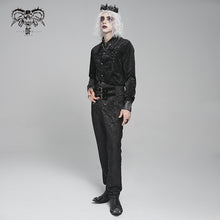 Load image into Gallery viewer, SHT149 Embossed Velvet Gothic Long Sleeve Shirt
