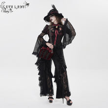 Load image into Gallery viewer, ESHT01902 Stand-Collar Gothic Lace Shirt with Irregular Dot Pattern
