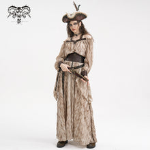 Load image into Gallery viewer, TT27702 Steampunk Halter neck off shoulder long sleeve loose T-shirt
