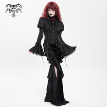 Load image into Gallery viewer, SHT14201 Black Love-shaped Jacquard Gothic Shirt
