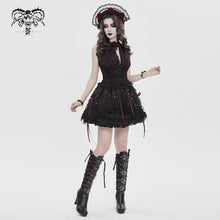 Load image into Gallery viewer, SKT25901 Sequined Mesh and Flat Grid-Paneled Lolita Miniskirt
