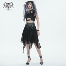 Load image into Gallery viewer, SKT168 Punk Irregular Mesh Skirt
