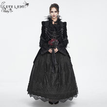 Load image into Gallery viewer, ESKT04501 Black Gothic suspender dress
