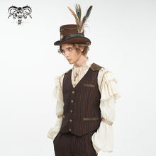 Load image into Gallery viewer, AS188 Steampunk brown top hat
