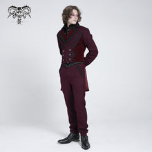 Load image into Gallery viewer, CT17402 wine Gothic men dress coat
